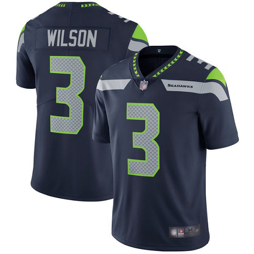 Seattle Seahawks Limited Navy Blue Men Russell Wilson Home Jersey NFL Football #3 Vapor Untouchable->youth nfl jersey->Youth Jersey